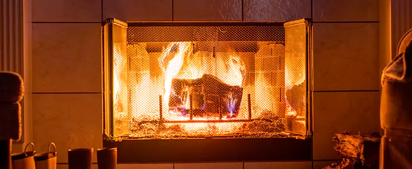 Mendota Hearth Landscape Fireplace Installation in Crystal Lake, Illinois